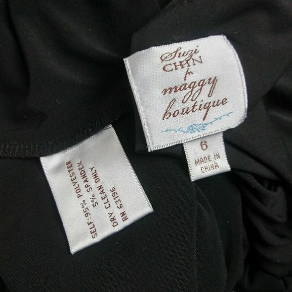 SUZY CHIN for MAGGY BOUTIQUE Drape Black Dress - Picture 2 of 14